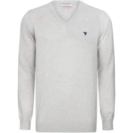 Felix Hardy V-Ausschnitt-Pullover FELIX HARDY "Pullover mit V-Ausschnitt", Herren, Gr. XXL, grau, 100% Baumwolle, Pullover