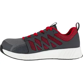 Reebok Halbschuh Fusion Flexweave Work, S1P, 42 grau/rot/weiß Gr. 42