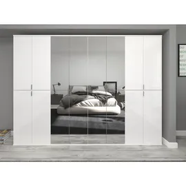 inn.furn Garderobenschrank weiß Hochglanz 122 x 193 cm - 2 Jahre Gewährleistung - mind. 14 Fächer, 122x193x34 Garderobe, Garderobenschränke
