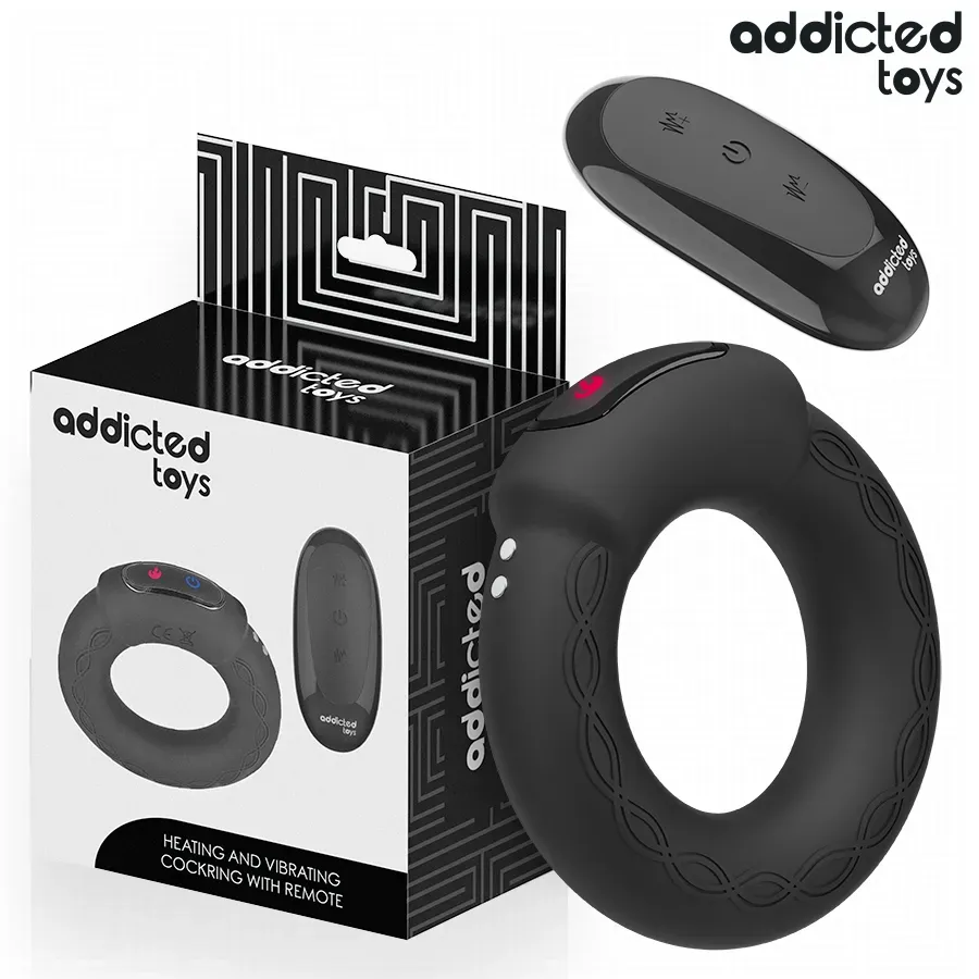 ADDICTED TOYS - VIBRIERENDER COCKRING MIT WÄRMEEFFEKT UND FERNBEDIENUNG