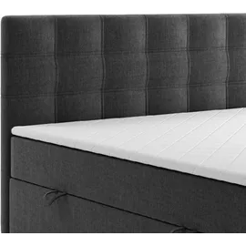 m-punkt24 Boxspringbett Prag 180 x 200 cm H3 Schwarz/Grau