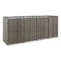 vidaXL Mülltonnenbox 274 x 80 x 117 cm grau