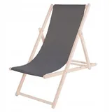 Sonnenliege Liegestuhl Strandliege Gartenliege Freizeitliege Buchenholz graphit