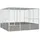 vidaXL Vogelkäfig Grau 302,5 x 324,5 x 211,5 cm Stahl