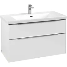 Villeroy & Boch Waschbeckenunterschrank 2 Auszüge 97,3 x 47,8 x 57,6 cm Weiß