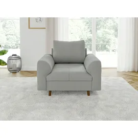 s-style möbel Sessel Zara Cord 72 x 71 x 70 cm Grau mit Kissen