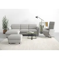 sit&more Ecksofa »Grenoble L-Form mit Federkern«, wahlweise mit Bettfunktion, Bettkasten, Arm- und Kopfteilverstellung