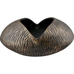 Dekoschale GILDE "Keramik Deko-Schale/Pflanzschale Tigre", schwarz (antikgoldfarben, schwarz), B:28cm H:12cm T:24cm, Keramik, Dekoschalen