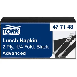 TORK 477148 Soft Dinnerserviette 33x33 cm schwarz, 2-lagig, 10 x 200 Stück/Karton