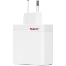 OnePlus SuperVOOC USB-C + USB-A Schnellladegerät 120W Weiß