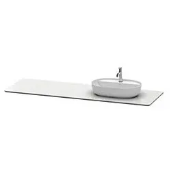 Duravit Luv Waschtisch-Konsole LU9468R1717 178,3x59,5cm, rechts, Weiß Struktur, aus Quarzstein, 1 Ausschnitt