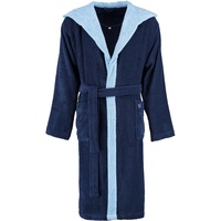 Bugatti Bademäntel Herren Kapuze Stefano marine blau - 493 S Weiss