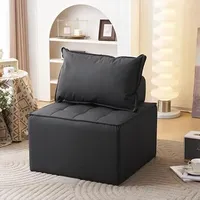 Random Modular Sectional Sofa 65*65*81cm Small Sofa Couch Sofa Sleeper Deep Seat Sofa with Adjustable Backrest,Small Couch for Small Spaces,Living Room,Bedroom,Apartment,Grey Office Couch