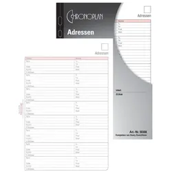 CHRONOPLAN Adressen, DIN A5, 80 g/qm, 25 Blatt