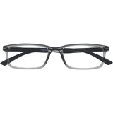 OPULIZE SEE Blaulichtfilter Lesebrille für Damen Herren, Blendfreie UV400-Schutz Federscharnier Anti-Müdigkeit, Rechteckiger Rahmen, Computerbrillen Gaming, Grau +1,00