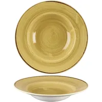 Churchill Nudelteller aus Stonecast in Keramik Gelb 24cm