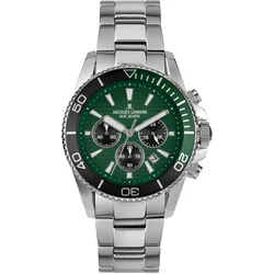 Jacques Lemans 1-2206I Herren-Taucheruhr Chronograph Edelstahl/Grün