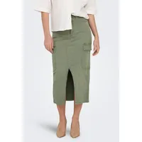 Only Lola HW Cargo Long Slit Skirt in Olive, Größe XS