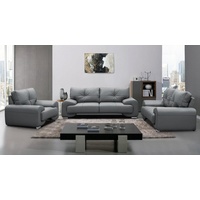 Beautysofa Big-Sofa Polstergarnitur Omega Set 3+2+1 Sofa Wohnzimmer Sofagarnitur 3-tlg Couch grau