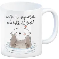 Speecheese Otter Kaffeebecher mit Spruch Weißt du eigentlich wie