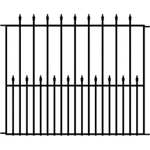 Floraworld Quick-Zaunfeld 102 x 126 x 5 cm grau