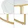 [en.casa] Christchurch Weiß/Gold Metall rund 80 x 45 cm
