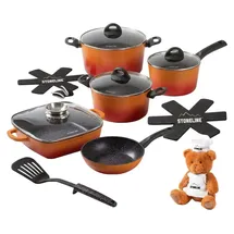 STONELINE Kochgeschirr-Set 15-tlg. 18 cm rund + 20 cm rund + 24 cm rund