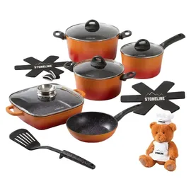 STONELINE Kochgeschirr-Set 15-tlg. 18 cm rund + 20 cm rund + 24 cm rund