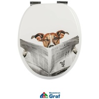 SITZPLATZ® WC/Toilettensitz Klodeckel "LESESTOFF" Soft-Schließ-Komfort #82009800