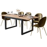 Newfurn Esstisch ausziehbar 160-200cm inkl. Tischplatte Anthrazit Sonoma Eiche Esszimmertisch Modern Landhaus - 160x75x90 cm (BxHxT) - Tisch Küchentisch Speisetisch -