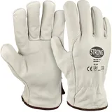StrongHand HandschuhMan. Winter Arbeitshandschuhe aus Rindleder komplett mit Molton gefüttert, Gr. 9-11 plus 1 Paar Gehörschutzstöpsel von 3M (11/XXL)