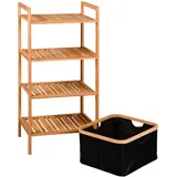 KESPER Regal mit Korb 44 x 34 x 93,5 cm Braun