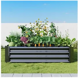 luxuskollektion Hochbeet-Set 120 x 60 x 30 cm Schwarz