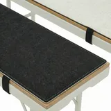 Dune Design Bankauflage 220 x 25 x 0,8 cm schwarz 2 St.