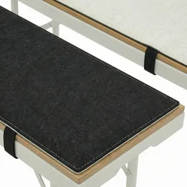 Dune Design Bankauflage 220 x 25 x 0,8 cm schwarz 2 St.
