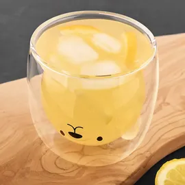 Gräwe Doppelwandige-Thermogläser, 250ml, 2er Set, Motiv Bär,