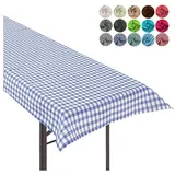 heimtexland Tischdecke Biertischdecke Garten Tischdeko Bierzeltgarnitur (1-tlg), rechteckig 90 x 240 cm blau 90 cm x 240 cm