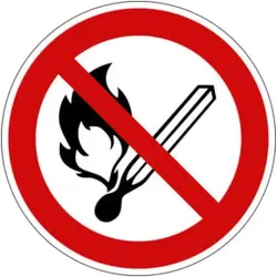 Eichner Verbotsschild Feuer, offenes Licht und Rauchen Verboten 20 cm PVC