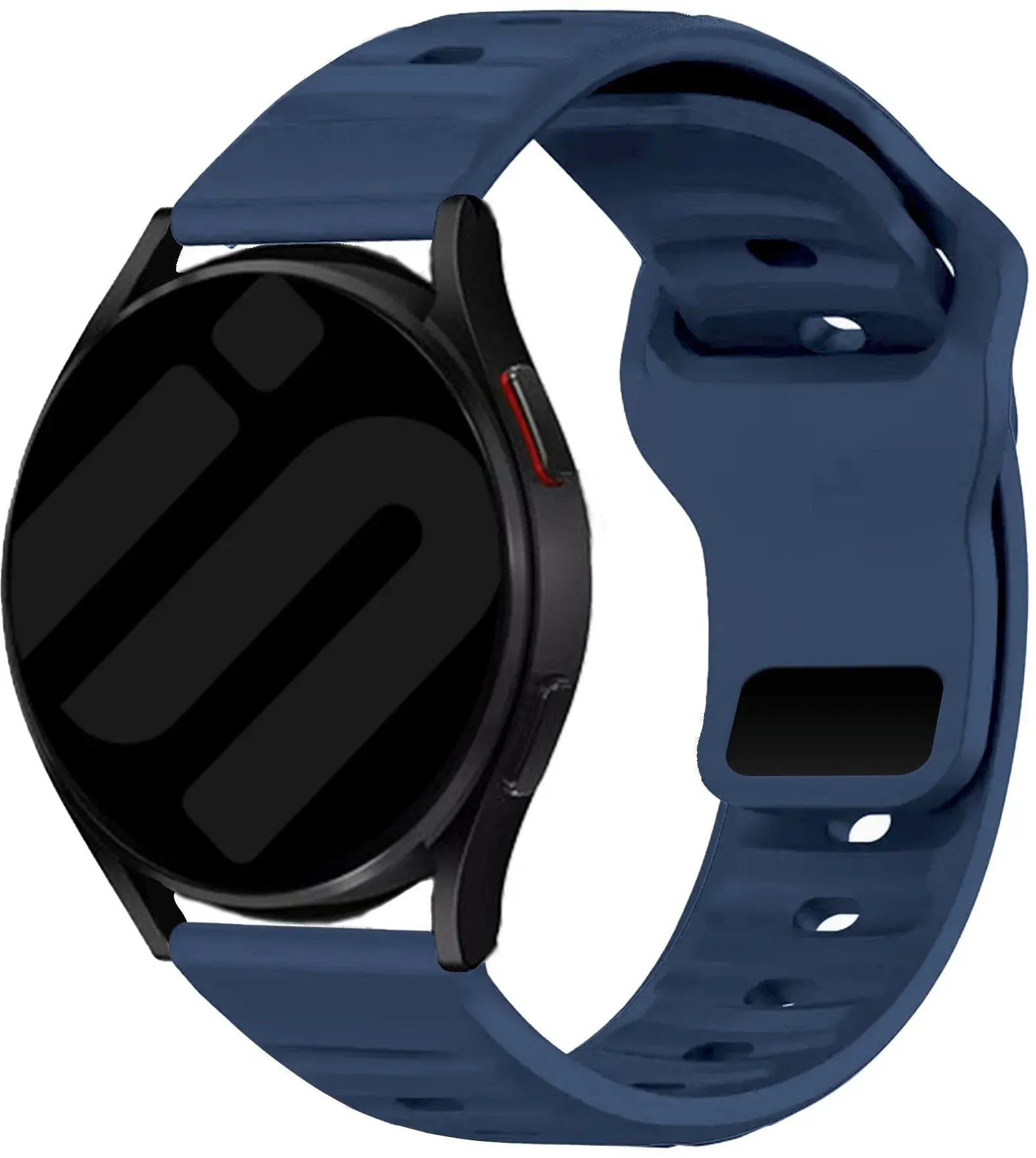 Strap-it Realme Watch 2 (Pro) Armband Silikon für Realme Watch 2  - Dunkelblau - Druckknopf Verschluss