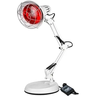 Relassy Rotlichtlampe, 150W Rotlichtlampe Wärmelampe, Infrarotlampe Rotlicht Strahler Infrarotleuchte Wärmestrahler mit Timer fur Heimat