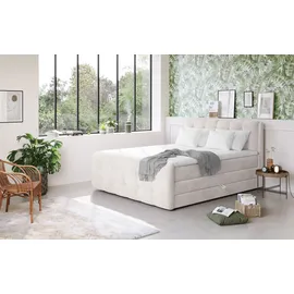 Cotta Boxspringbett COTTA "Fort mit Bettkasten, inkl. Topper", beige (natur), B:201cm L:228cm, 100% POLYESTER (PES), Komplettbetten, Boxspringbett, erhältlich in verschiedenen Breiten (160cm, 180cm & 200cm), Topseller