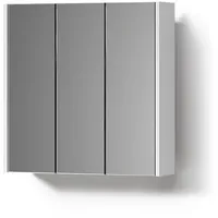 Livinity® Badspiegelschrank, Weiß, Weiß, Holzwerkstoff, 9 Fächer, Rechteckig, 67.4x68x17