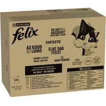 FELIX So gut wie es aussieht Rind Huhn Ente Lamm in Gelee 120 x 85 g