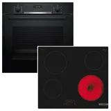Bosch Backofen-Set EcoClean mit Glaskeramikkochfeld QuickStopp autark 60 cm