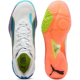 Puma Accelerate Nitro SQD 4 Game On Handballschuhe 01 - PUMA white/glowing red/ultra blue 48 1⁄2 EU 13 UK