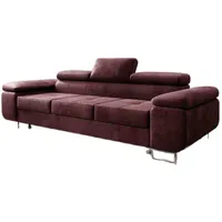 Luxusbetten24 Schlafsofa Designer Sofa Siera, mit Schlaffunktion rot