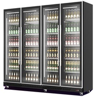 Gastro Getränkekühlschrank Kühlschrank Gewerbekühlschrank 1650l 4 Glastüren 0/10°C