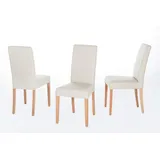 Home Affaire 4-Fußstuhl »Lea«, (Set), 2 St., Kunstleder, beige