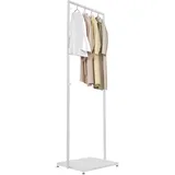 lousriyy Kleiderständer Vertikales Regal Offener Kleiderschrank 160cm Höhe Garderobenständer Freistehende Garderobe mit Kleiderstangen Rutschschutz für Ankleidezimmer, Schlafzimmer (Weiß, 50cm)