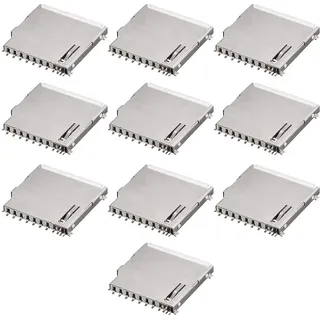 N/A SD Memory Card Socket Long Body 11 Pin PCB Mount Connector 10 Stück